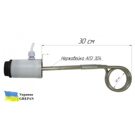 Кип'ятильник із механічним терморегулятором №4, нержавійка, 2кВт