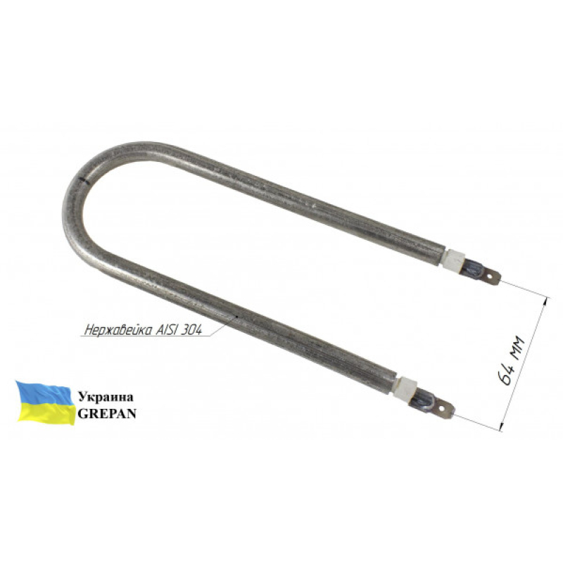 ТЕН для інкубатора №5, нержавійка, 0,13 кВт - Фото 3