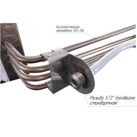 Переносний електродуш, кислостійка нержавійка, 2кВт