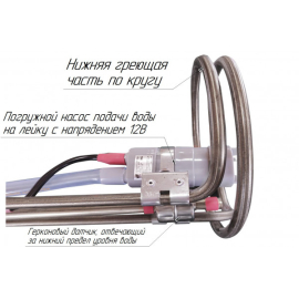 Переносний електродуш, кислостійка нержавійка, 2кВт