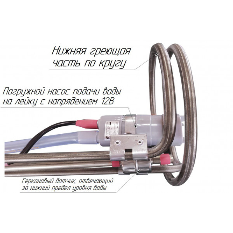 Переносний електродуш, кислостійка нержавійка, 2кВт - Фото 4