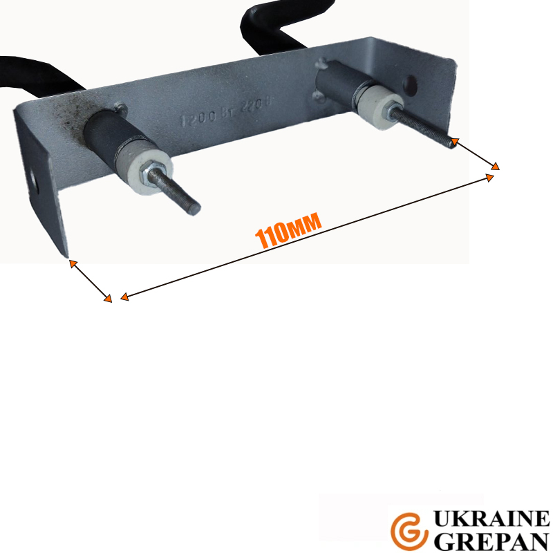ТЕН для духовки "Лисва" 1,2кВт (Нижній) - Фото 1