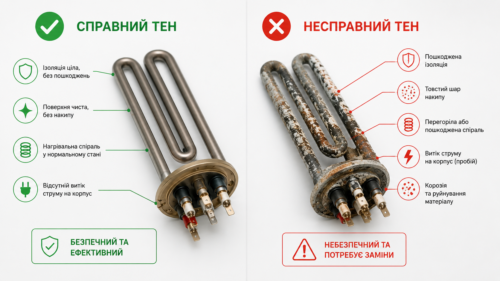 Види ТЕНів для бойлера